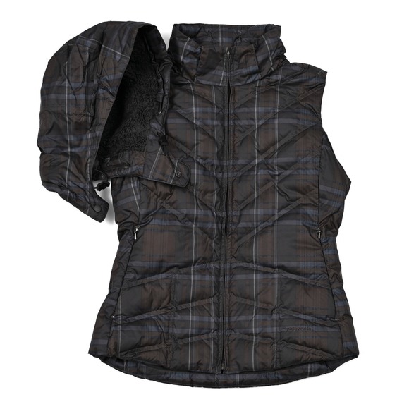 Patagonia Jackets & Blazers - Patagonia Down With It Full Zip Vest Women's Small Plaid Hooded 600 Fill #28395